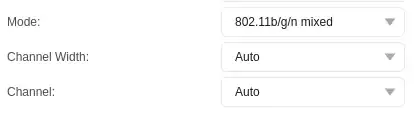 2.4GHz settings