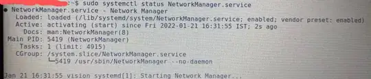 Systemctl status output pic