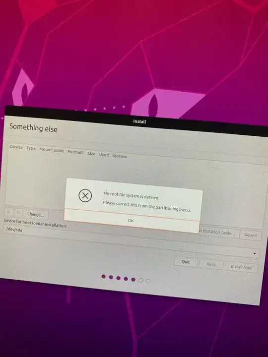 Photo of the error