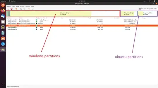 gparted screenshot