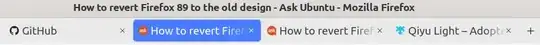 Firefox tab bar in Qiyu Light theme
