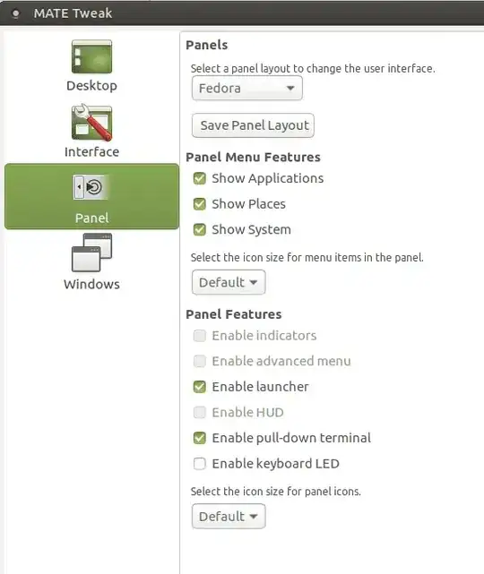 Mate Tweak panel