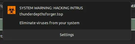 Virus alert Pop Up