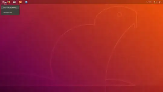 top right corner