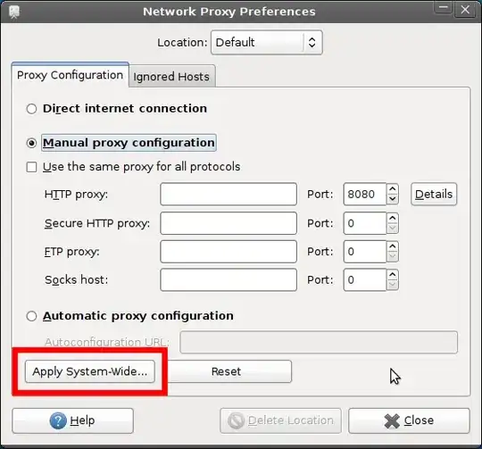 Proxy settings