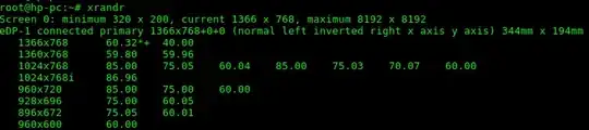 xrandr output