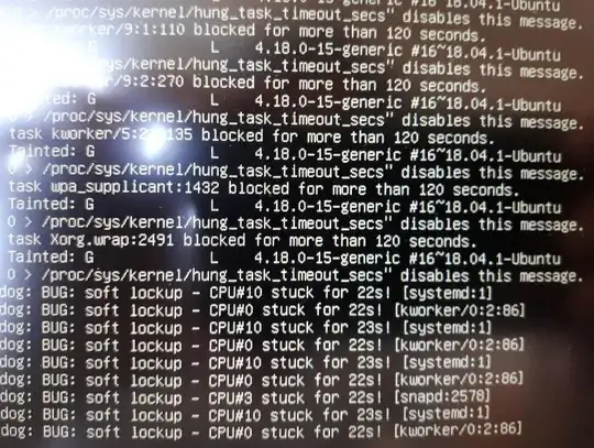 screenshot of error