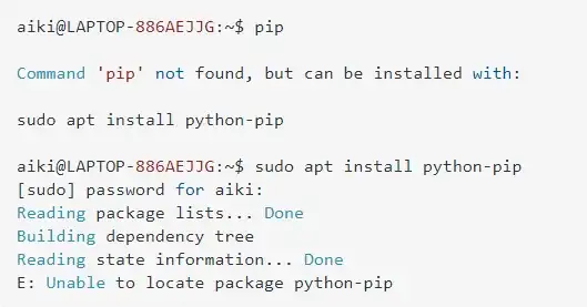 no pip message