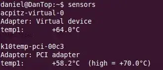 My sensors result