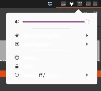 Screenshot of indicator panel