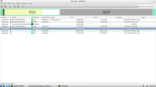 GParted screenshot