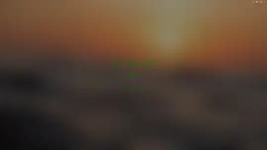 screenshot with green text