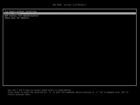 GRUB boot menu