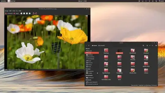 Numix with dark theme mode enabled on GNOME