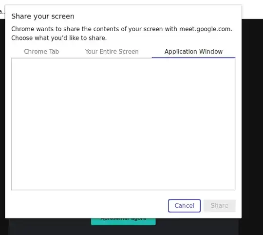 Google meet when I try to share applications