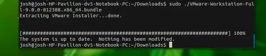 Extracting VMware installer
