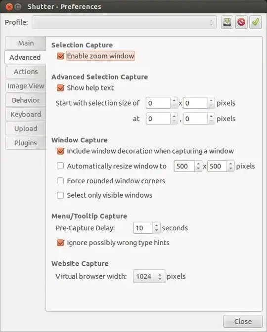 Shutter Preferences