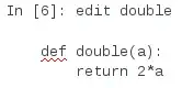 image showing what happens when user types edit double: editable code apears