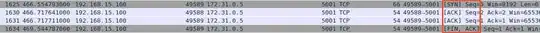 Wireshark output