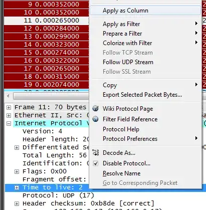 Set TTL as a Column in Wireshark