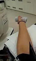 Just before the donation.
