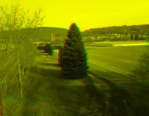 Durlach Aue - green right image for anaglyph -  red filter on the right eye - green filter left eye