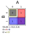 E(2,3,4); K=A + B