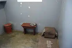  Nelson Mandela's prison cell on Robben Island.