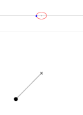 Pendulum with an initial angle of 45°