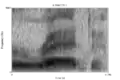 This is a spectrogram of the word "red." Click the image to enlarge.