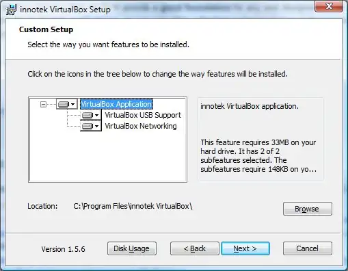 Custom Setup Window